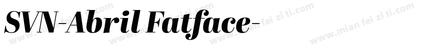 SVN-Abril Fatface字体转换